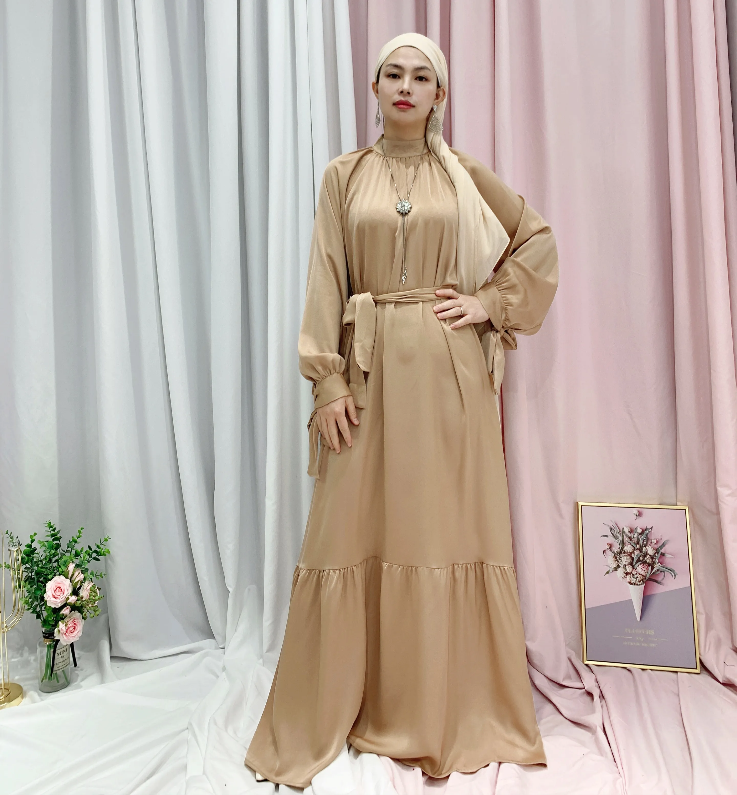 long sleeve black tie dress Tie Dye Long Sleeve Maxi Dress in Black – Harem Pants main image 1