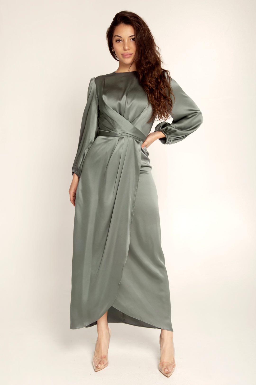 2020 Satin fashion Islamic Clothing Dubai India American Satin Elegant Muslim Maxi dress islamic clothing wholesale