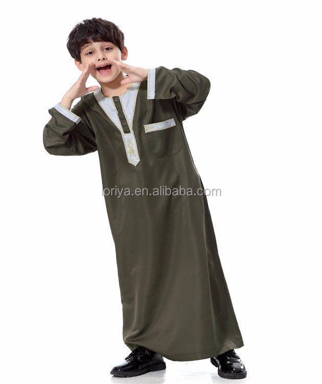 2019 Wholesale New Design Muslim Thobe for kids islamic abaya jilbab