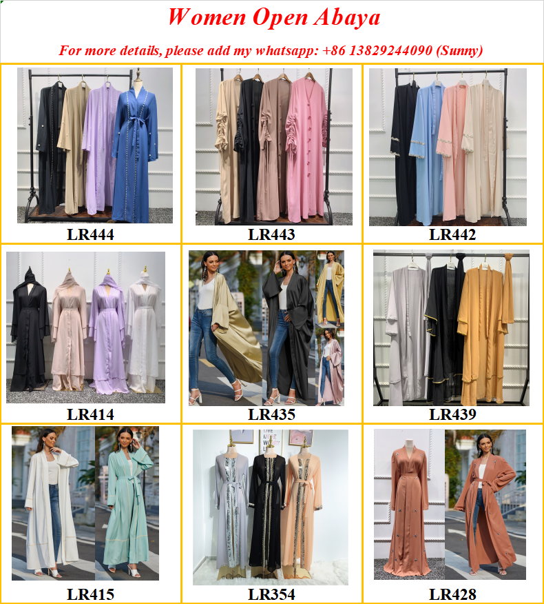 Muslim fashion kaftan Abayas Women sequins evening dress with side pockets Islamic Clothing