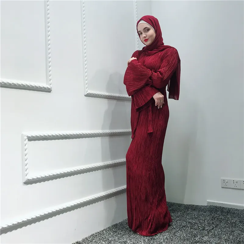 turkish islamic evening dresses Modest Muslim Women’s Luxury Beaded Tulle Evening Dress main image 1