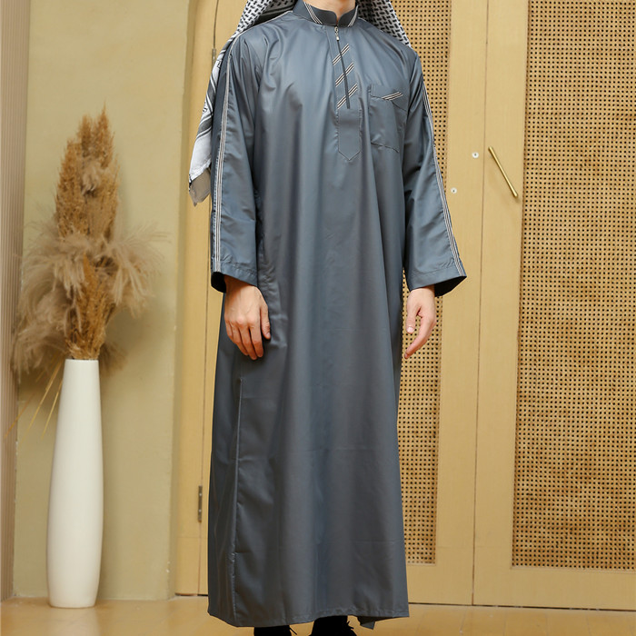 China Wholesale Manufacturer Islamic Clothing Men's Thobe New Modern Abaya In Dubai Arabic