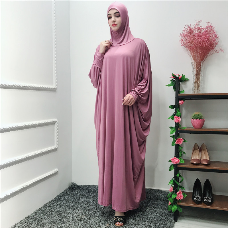 Muslim women plus size prayer abaya Dubai india muslim khimar  Islamic Burqu overhead abaya for woman