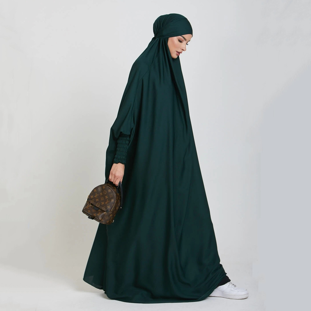 Muslim One piece prayer abaya for EID Jilbab prayer abaya Dubai Pakistan Islamic clothing 2022
