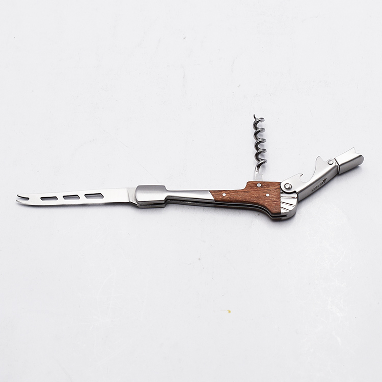 Amazon hot selling wooden handle wine corkscrew bar accessories kitchen accessories wine opener waiters friend