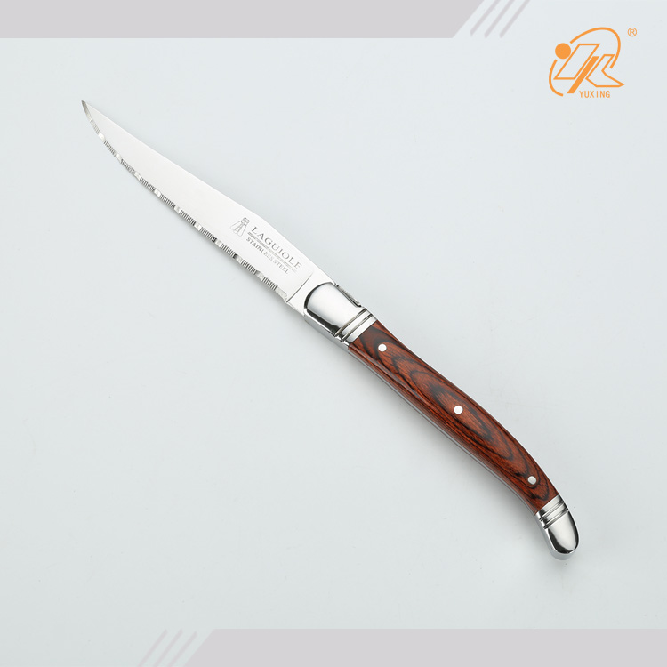Eco-Friendly Feature Flatware Sets metal steak knife kitchen accessories wooden handle cutlery set