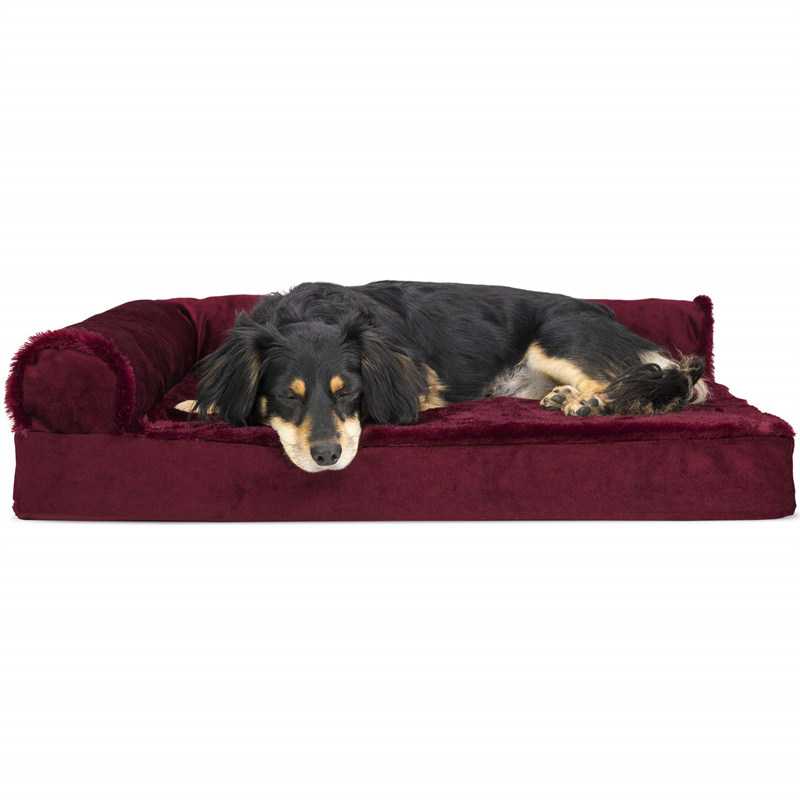 Pet bed chaise bed for dogs - foam sofa with removable washable cover dog bed