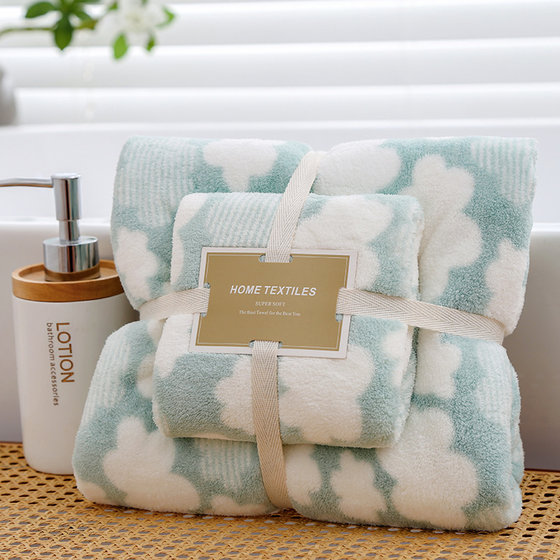 Microfiber Coral Fleece bath towel soft water absorbent adult wash face towel beauty salon hair towel creative gifts