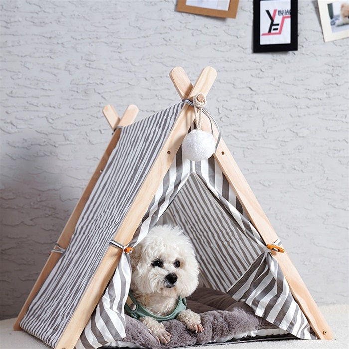 Hot sale high quality pet dog pet cat comfortable collapsible dog cage cat tent gray tippi tent