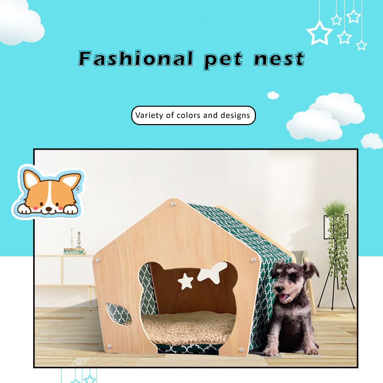 Cheap pet tent nest fresh design small wooden house cat nest light luxury style universal cat and dog pet nest