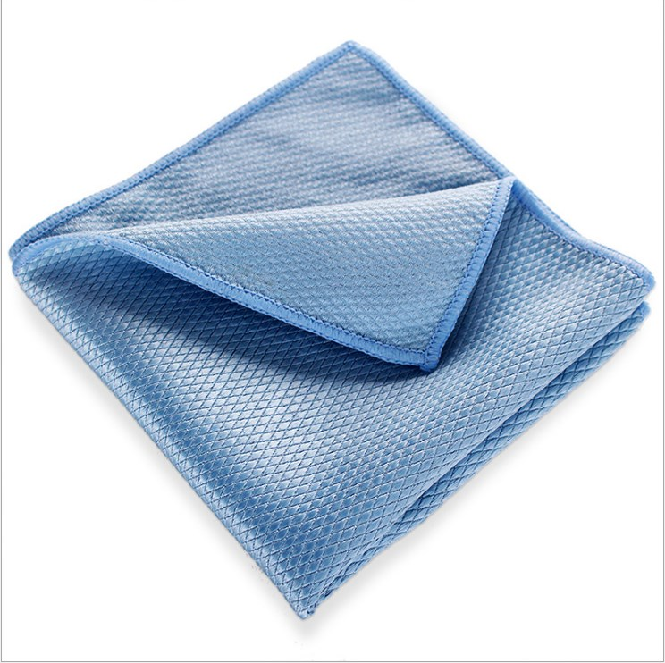 Microfiber diamond towel for glass cleaning for home cleaning