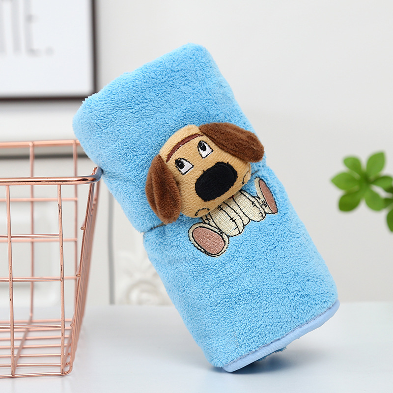 Coral fleece towel household daily necessities absorbent thickened face towel cartoon animal gift towel