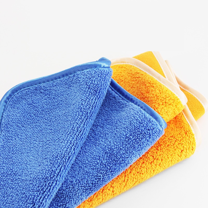 Car wash towel double-sided thickened absorbent coral fleece rag car supplies car towel glass cleaning cloth
