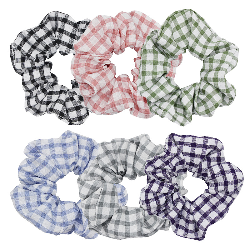 Different colors microfiber scrunchies satin big scrunchies design hair tie for girl