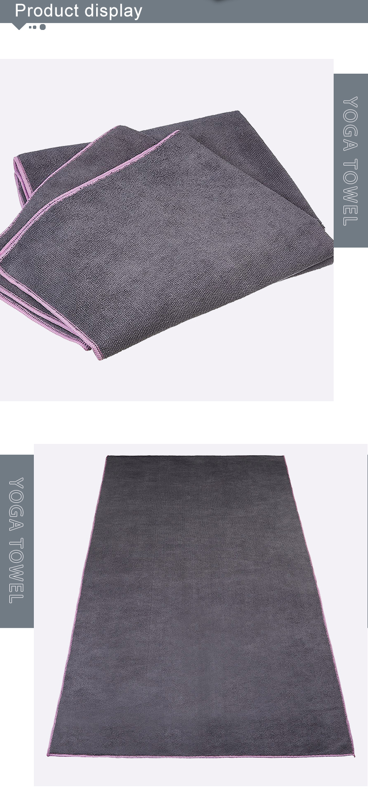 China low price products high quality fashion microfibe non slipr towel used for Hot yoga movement