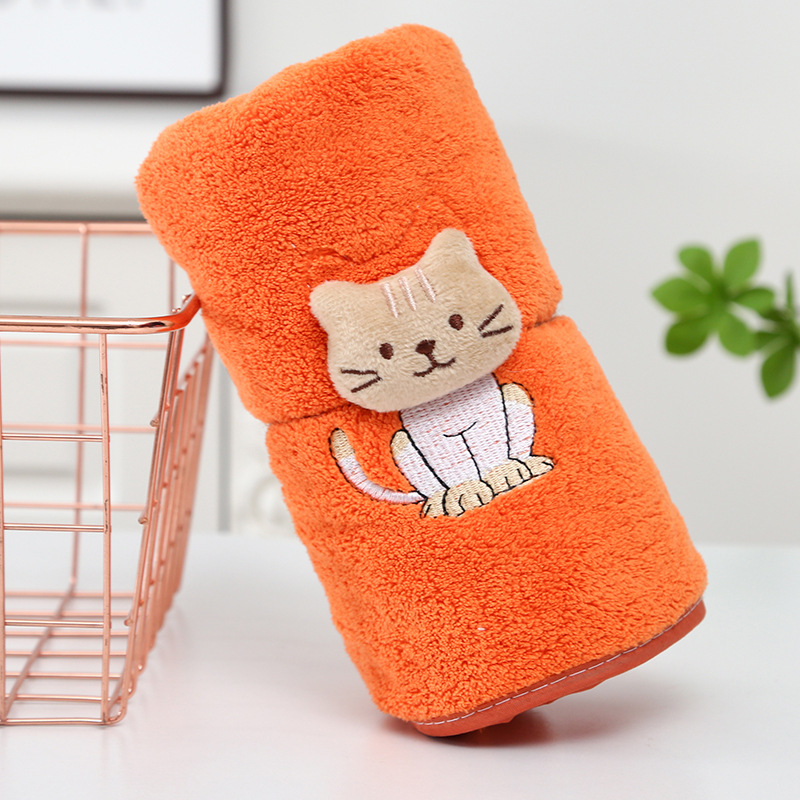Coral fleece towel household daily necessities absorbent thickened face towel cartoon animal gift towel