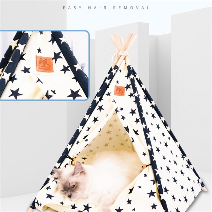 Hot Selling The Manufacturer Manufactures Pet Teepee Tent For Small Dogs Or Cats Portable Puppy Sweet Bed Washable