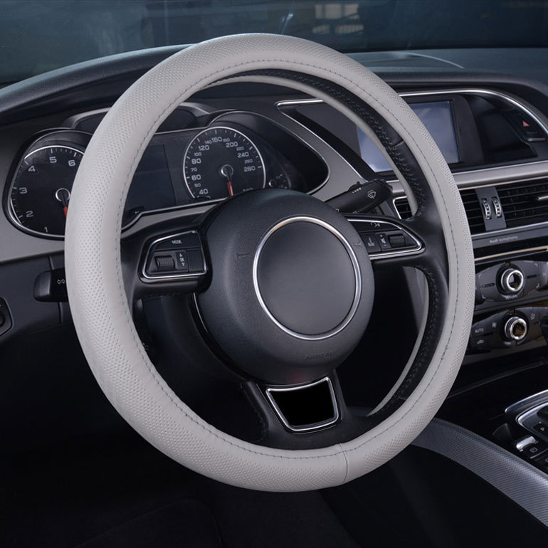Luxury super fiber leather car steering wheel cover for fit all car