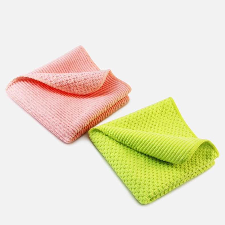 Velvet rag wholesale traceless rag dish towel non-stick oil thickened household dishcloth kitchen microfiber scouring pad