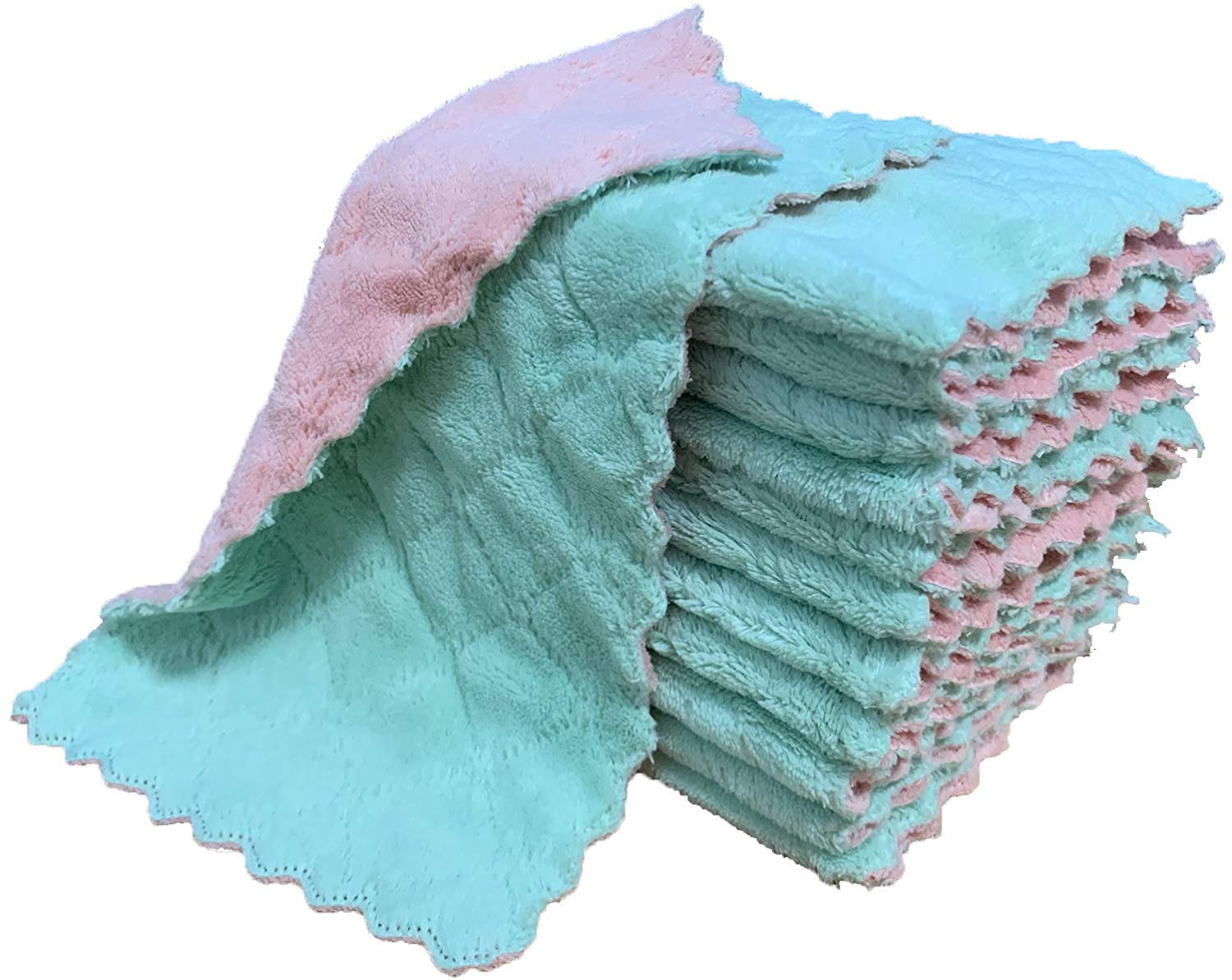 Super Absorbent Coral Velvet Dishtowels Nonstick oil Washable Fast Drying microfiber polishing cleaning Towels