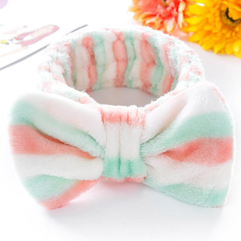 Wholesale Cute Colorful Design Elastic Headband Plush Adjustable Hair Band