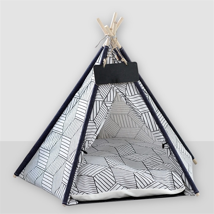 Wholesale foldable cotton fabric pet teepee dog tent