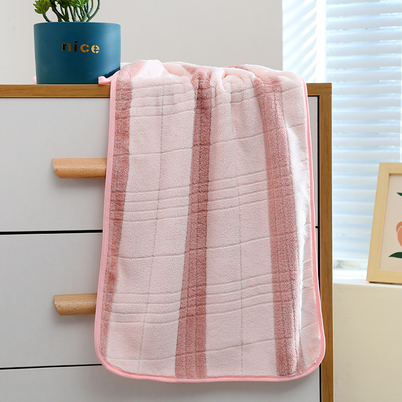 Coral velvet towel adult face towel household cleaning lint-free soft absorbent towel printed logo