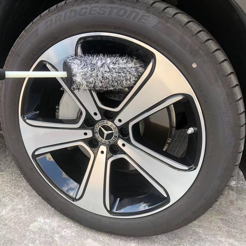 Plush auto car washing brush tire rim wheel cleaning brush auto wheel brushes