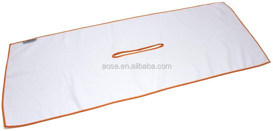 Center Cut Microfiber Golf Towel 16"x40" /Microfiber Deep Waffle Weave Free Golf Balls Towel Golf Towel