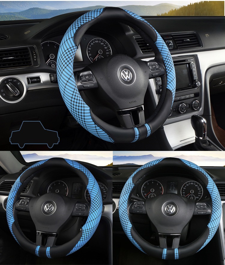 Wholesale Factory Hot Sale Super Popular Knob Handle Cover Black Nissan Ford Leather Custom Car steering wheel covers