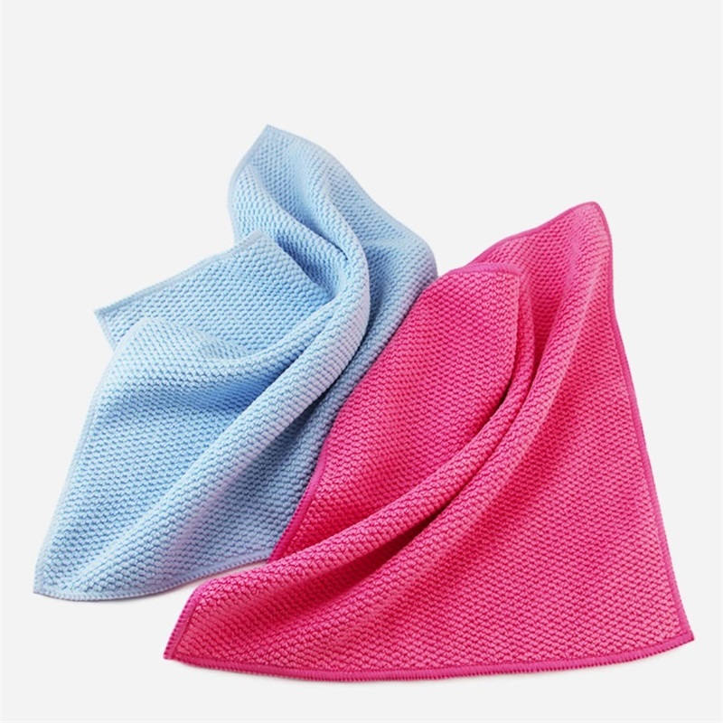 Microfiber dish towel cloth home kitchen cleaning rag warp knitted housework cleaning cloth scouring pad