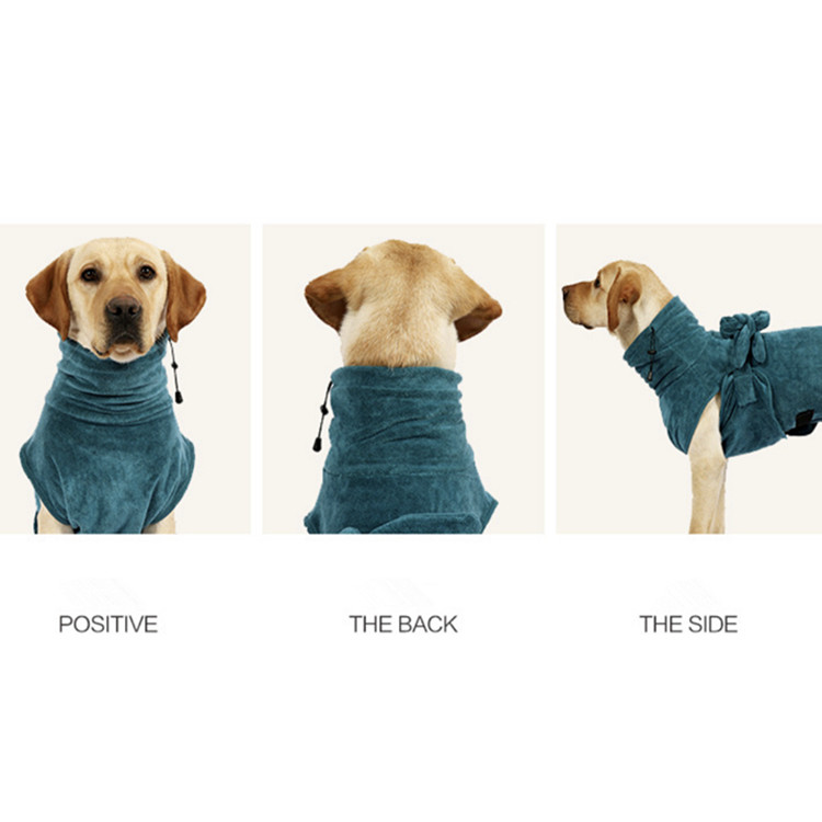 2021 Hot Sale Soft Super Absorbent Dog Drying Towel Robe Dog Bathrobe Towel