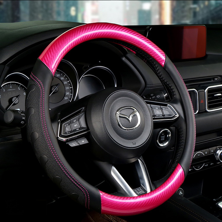 Wholesale custom summer ice silk handle cover leather universal car steering wheel cover