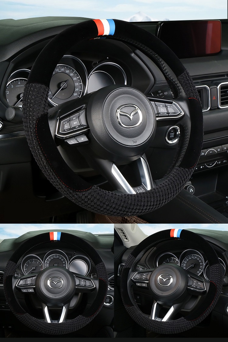 RTS wholesale custom universal soft flocking car steering wheel cover