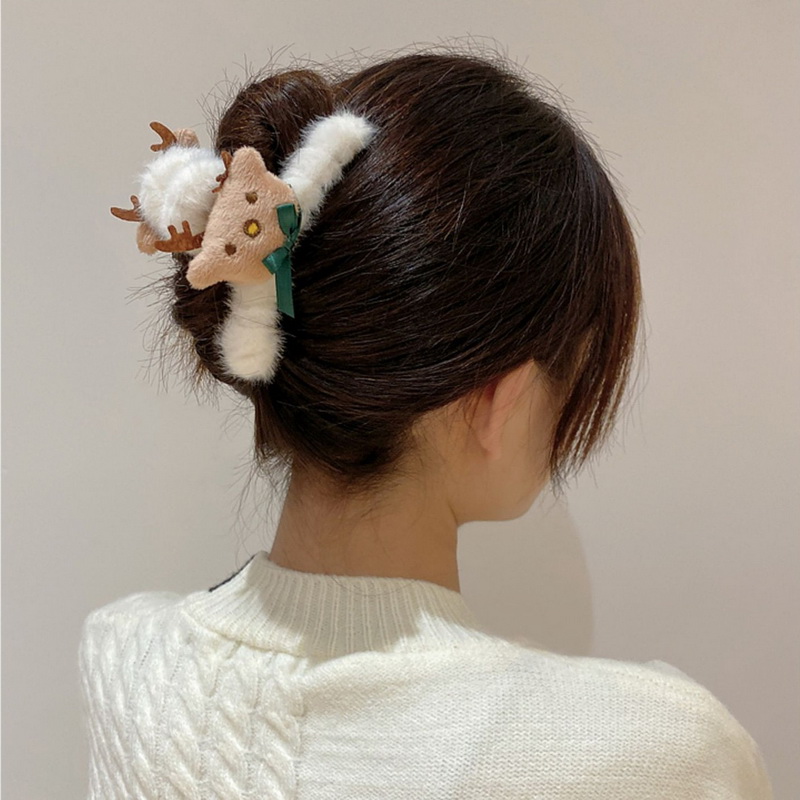 New fashion Christmas winter and autumn hair clips cute plush hairpins hairclip for women girls