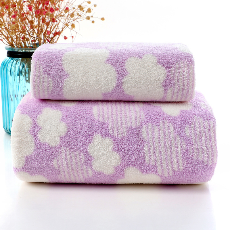 Coral Fleece bath towel water absorbent adult wash face towel beauty salon hair towel creative gifts