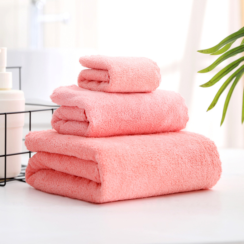 Hot Sale Microfiber Coral Fleece Super Absorbent Quick Dry Bath Towel with ultra-sonic cutting