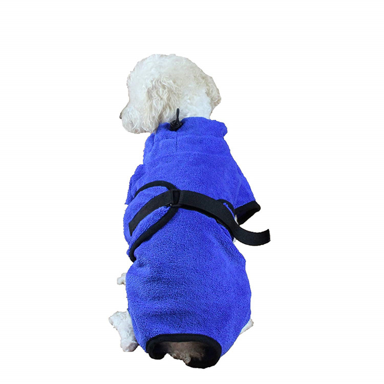 Water Absorbent Soft Pet Dog Double Bag Quickly Dry Microfiber Pet Dog Bath Towel Bathrobe