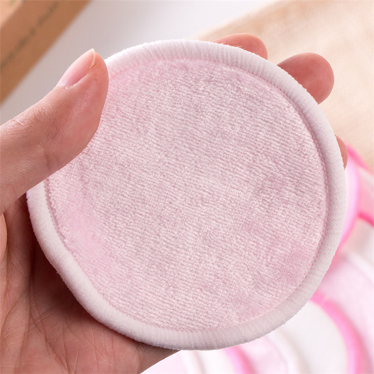 Zero Waste Make-up Remove Reusable Face Pads Hemp Bamboo Velour Velvet Terry Cotton Makeup Facial Pad Washable
