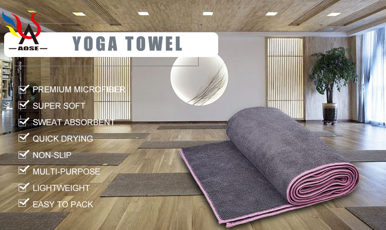 China low price products high quality fashion microfibe non slipr towel used for Hot yoga movement