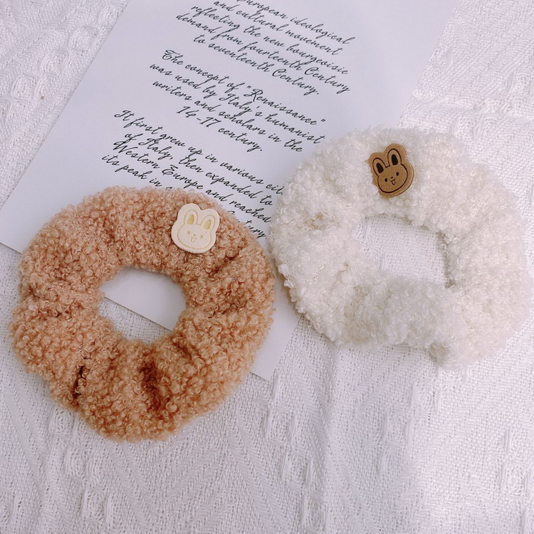 New girls hair accessories wholesale fashion girls sweet thick plush hair ring simple head tie head rope hair rope