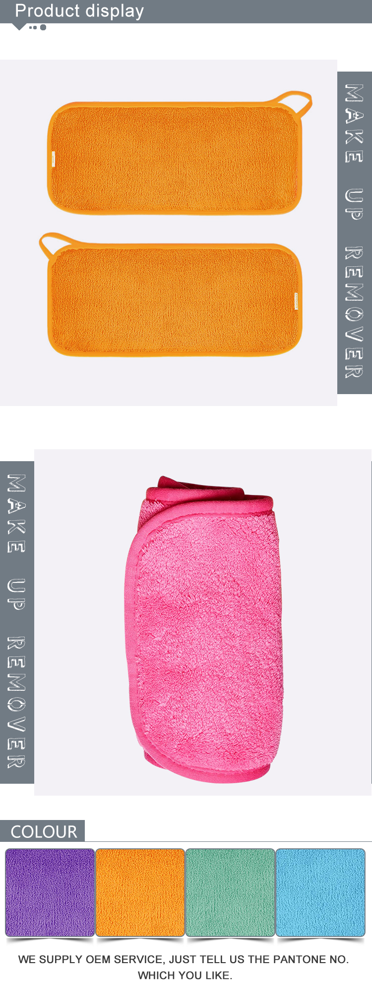 Most popular products high quality Reusable organic microfiber makeup remover cloth