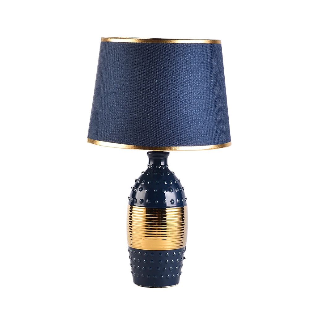 weltalk - Quality blue and gold hotel table lamps simple design ceramic table lamp for hotel