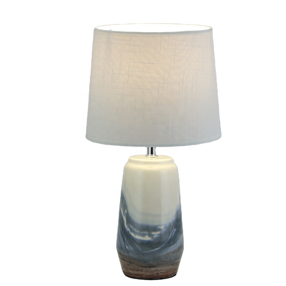 weltalk - Новейшая маленькая керамическая основа лампы в стиле полярного освещения, настольная лампа для спальни, детская настольная лампа, роспись глазурью