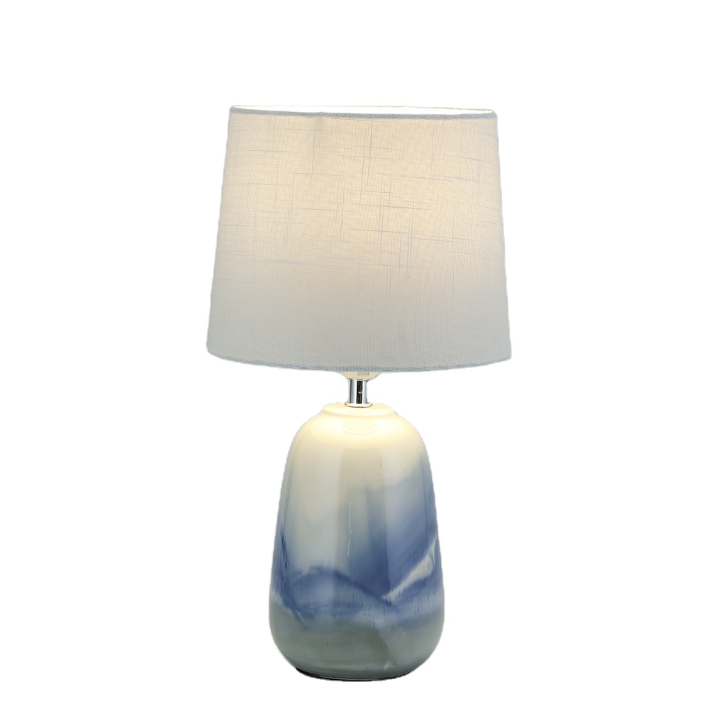 weltalk - Hot selling glaze painting polar lighting style ceramic lamp base living room table lamp