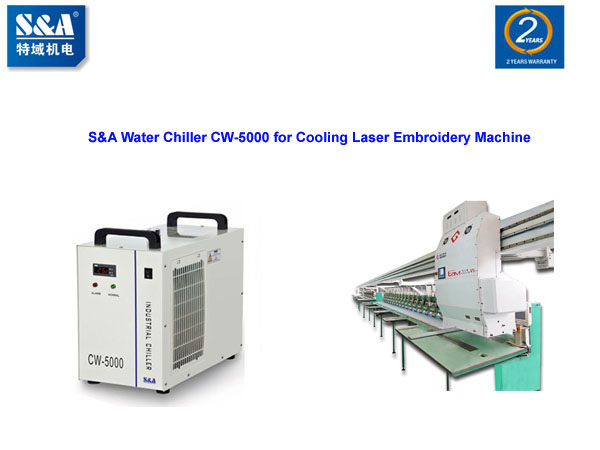 S&A Teyu water chiller cooling laser embroidery machine