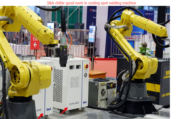 S&A Teyu chiller good work in cooling spot welding machine