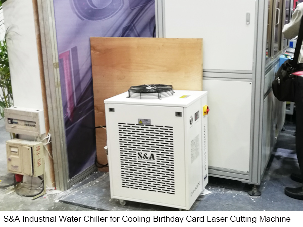 CW-Series Industrial Water Chiller for Cooling Birthday Card Laser Cutting Machine in South Korea