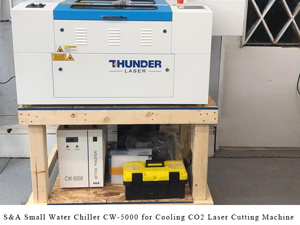 Small Water Chiller CW5000 for Cooling CO2 Laser Cutting Machine THUNDER