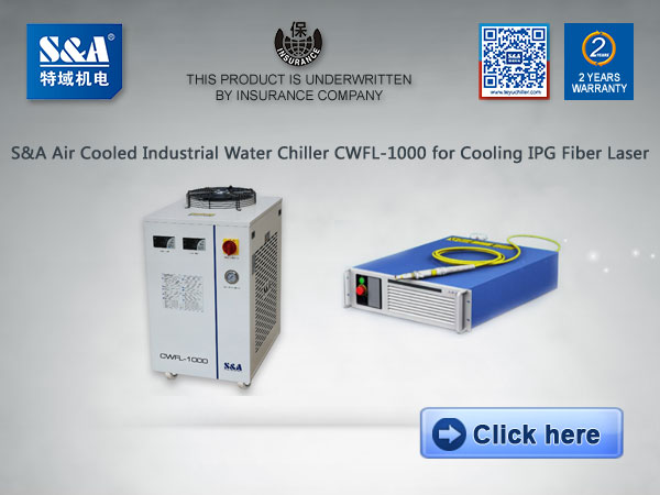 air cooled industrial water chiller for IPG fiber laser